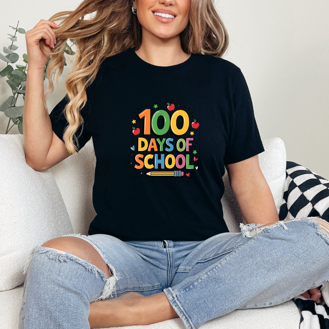 Teacher T-shirt - 100 Days - Bright
