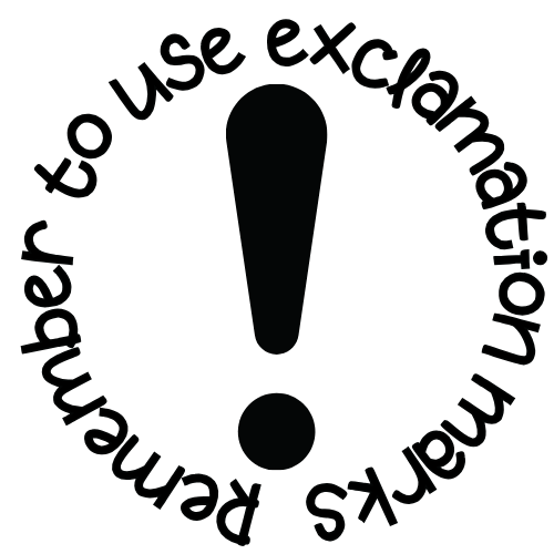 Stamp Set - 4 x Punctuation Writing Feedback Stamps 20mm round