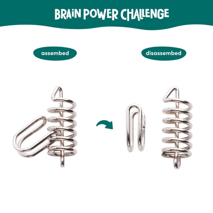 Tub of 36 Pieces Metal Wire IQ Brain Mind Teaser Puzzles