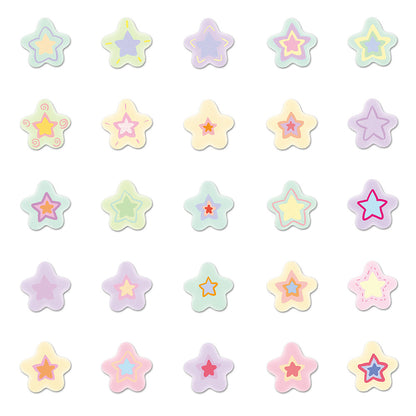 Pastel Stars - Pack of 50 Stickers