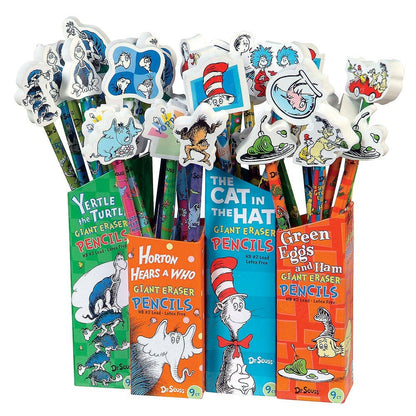 36 Pack Dr. Seuss Pencil With Giant Eraser