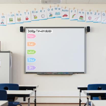 White Board Daily Timetable Magnets - &quot;Daily Timetable&quot;