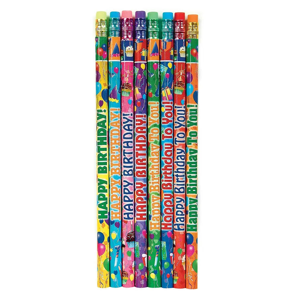 LATEST ADDITION! Happy Birthday Pencils Bright Colours Classroom teacher resource