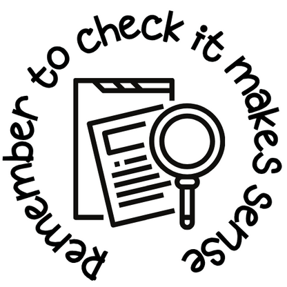 Stamp Set - 6 x Writing Feedback Stamps 20mm round