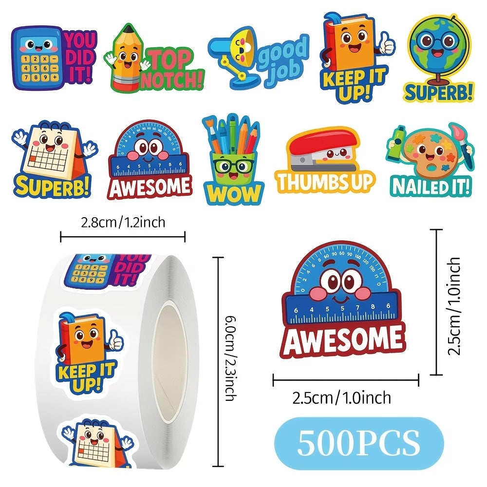 Awesome! School Award Stickers 500 on a roll