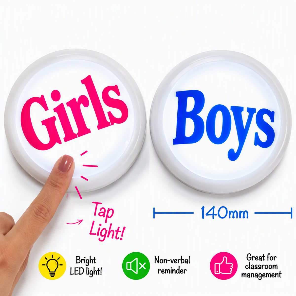 Bathroom Break Tap / Touch / Push Lights