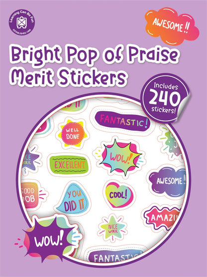 Bright Pop of Praise Bright Merit Sticker Book