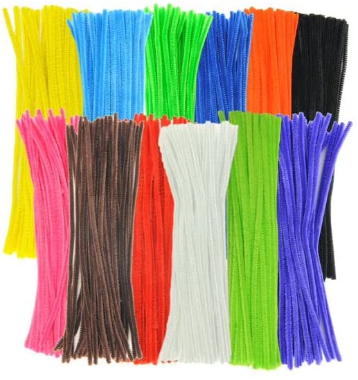 Krafters Korner 12 x 50pk Pipe Cleaners Chenille Stem 600Pcs 12 Colours