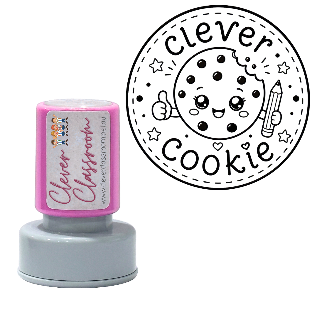 Clever Cookie Teacher Stamp 30mm round