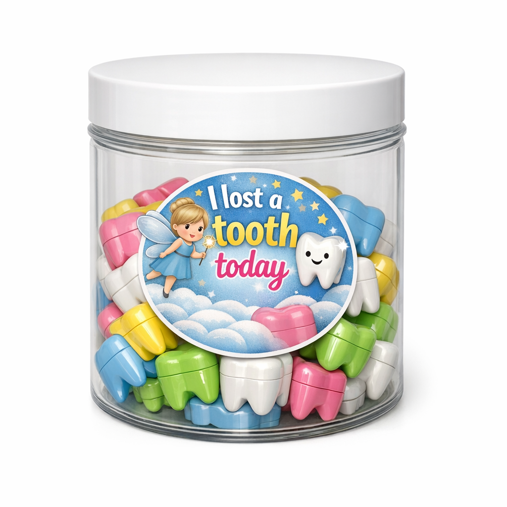 Tooth Fairy "I lost a tooth today" Mini lost tooth jars