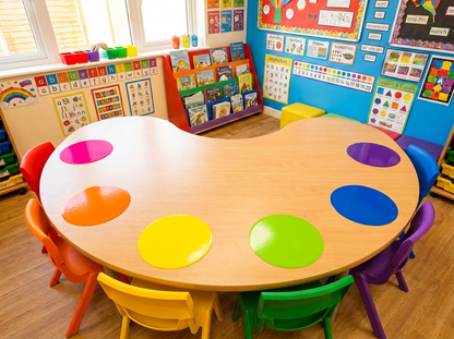 29cm diameter Aus Made - Classroom Table Dots Dry Erase Circles