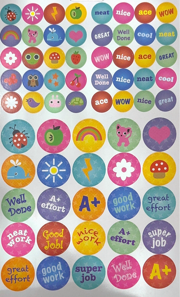 Fun Stuff Merit Teacher Reward Sticker Book - 6 Sheets