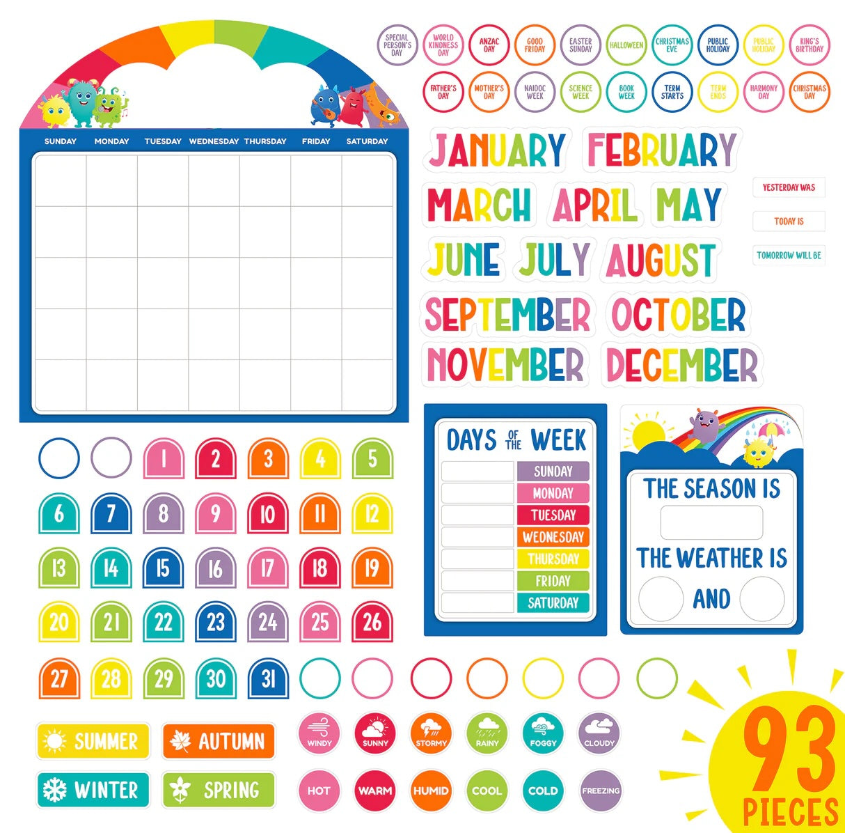 Giggle &amp; Grow Calendar Bulletin Board Set