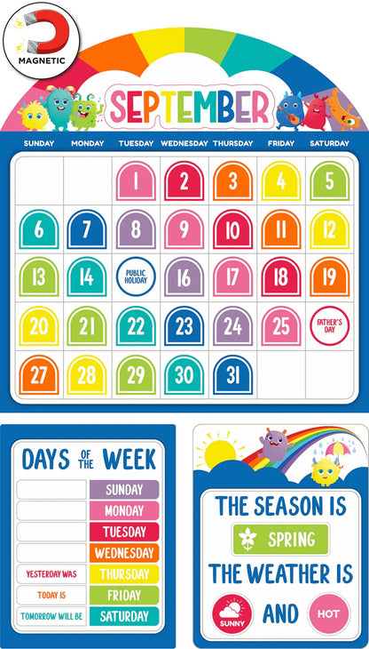 Giggle &amp; Grow Magnetic Calendar Bulletin Board Set