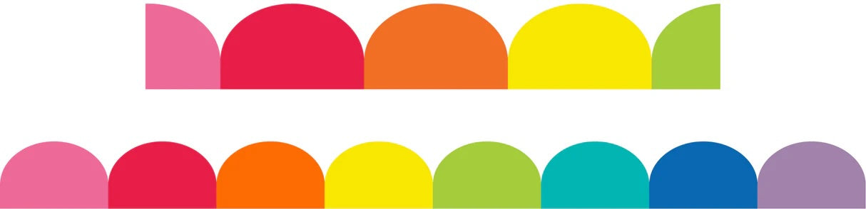 Giggle &amp; Grow Rainbow Scalloped Border
