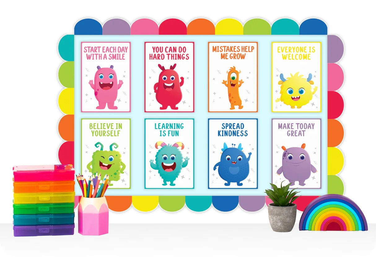 Giggle &amp; Grow Rainbow Scalloped Border
