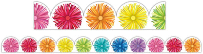 Giggle &amp; Grow Rainbow Scalloped Pom Poms Border