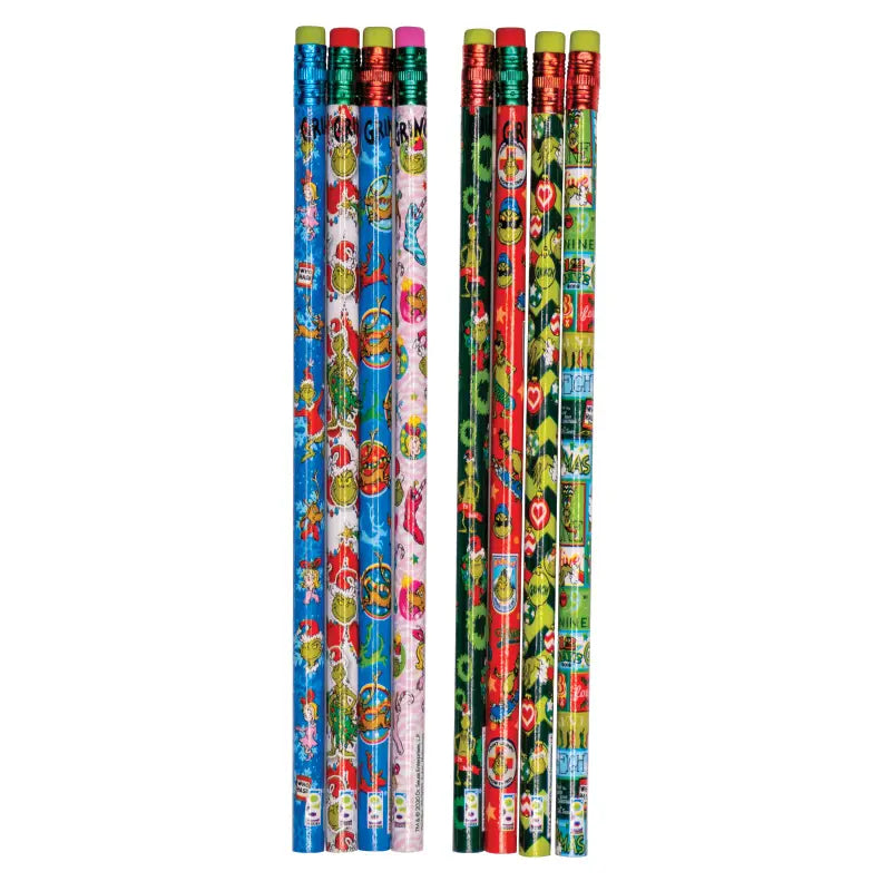 Dr Seuss Christmas Grinch Pencils