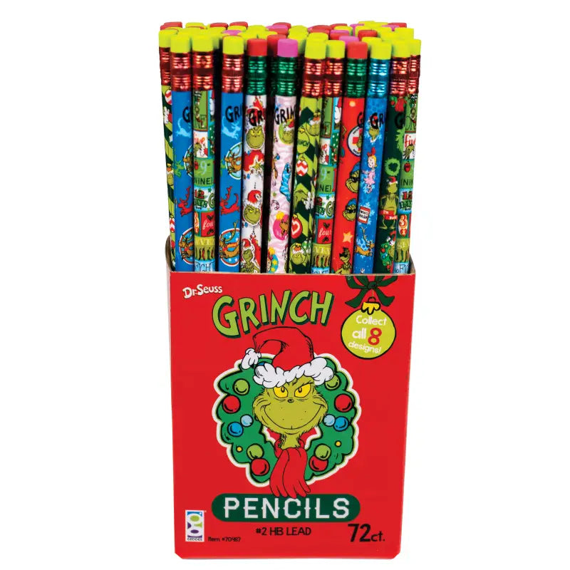 Dr Seuss Christmas Grinch Pencils
