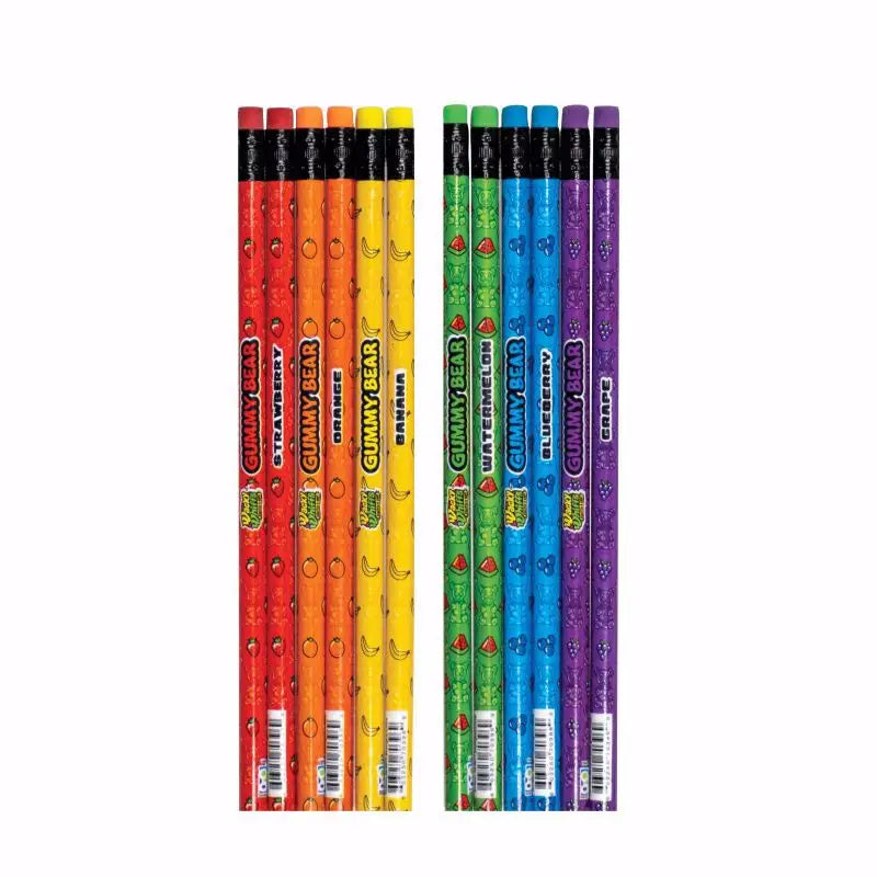 NEW! Wacky Whiffs Gummy Bears Scratch n Sniff Scented Pencils