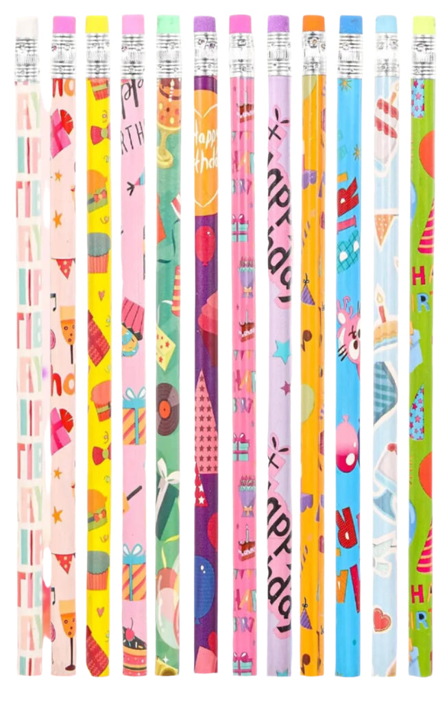 Happy Birthday Pastels Pencils