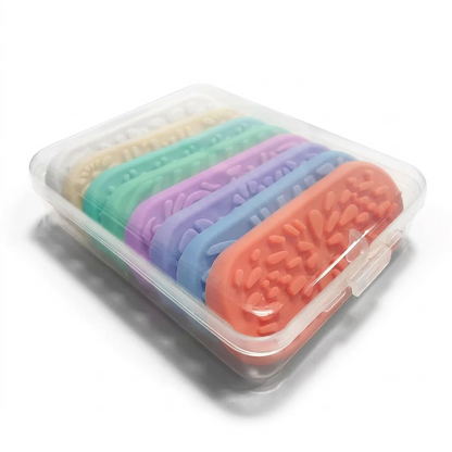 8 Pack of Pastel Sensory Bars - Fidget Toys in case