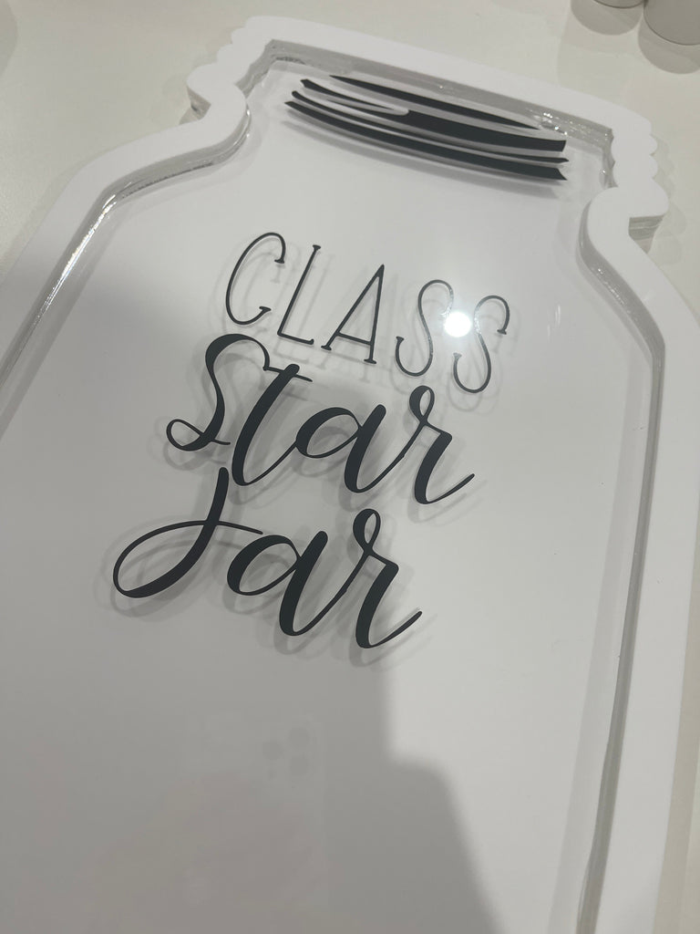 MEDIUM ALL NEW!!! WHITE Class Star Jar with 50 Pastel Stars