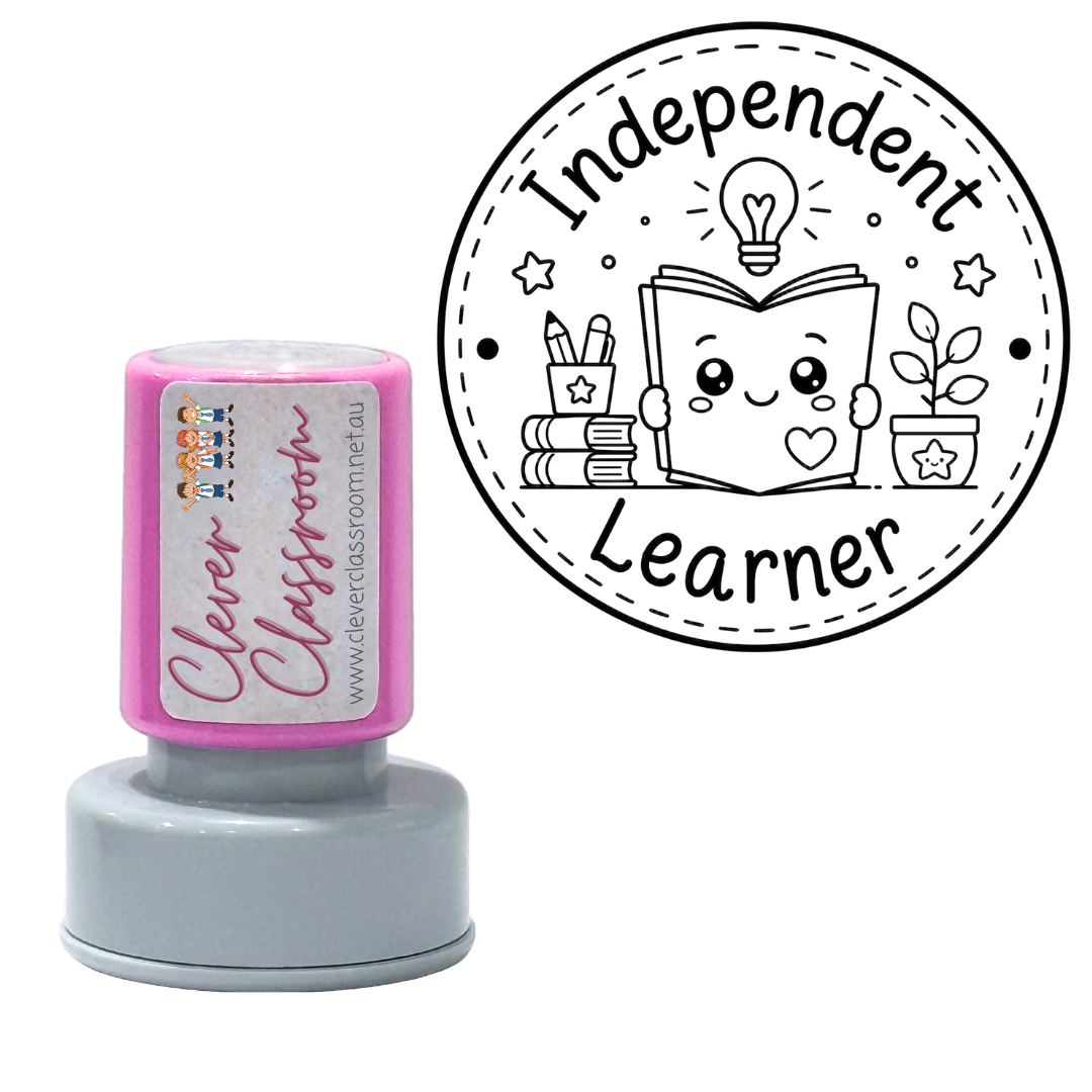 Independent Learner Teacher Stamp 30mm round