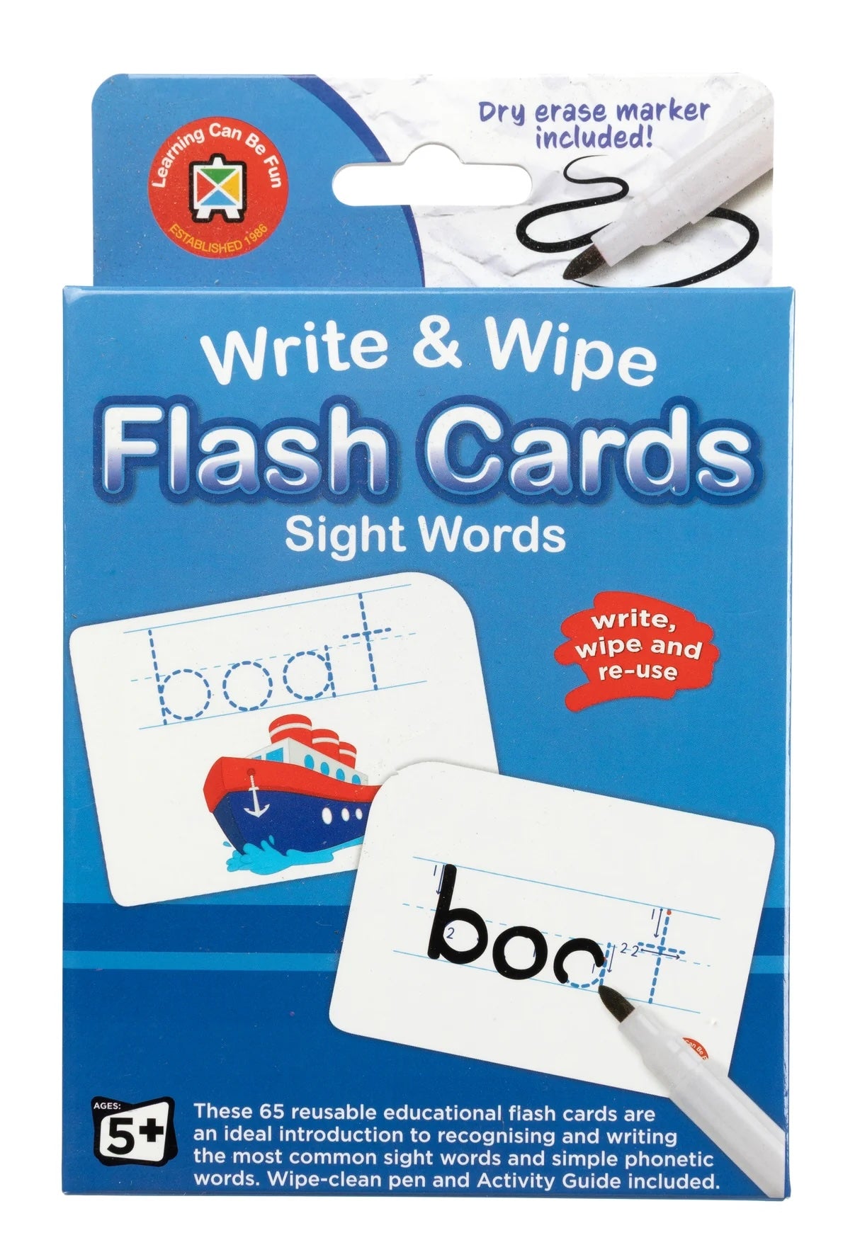 Write and Wipe Flash Cards - Sight Words
