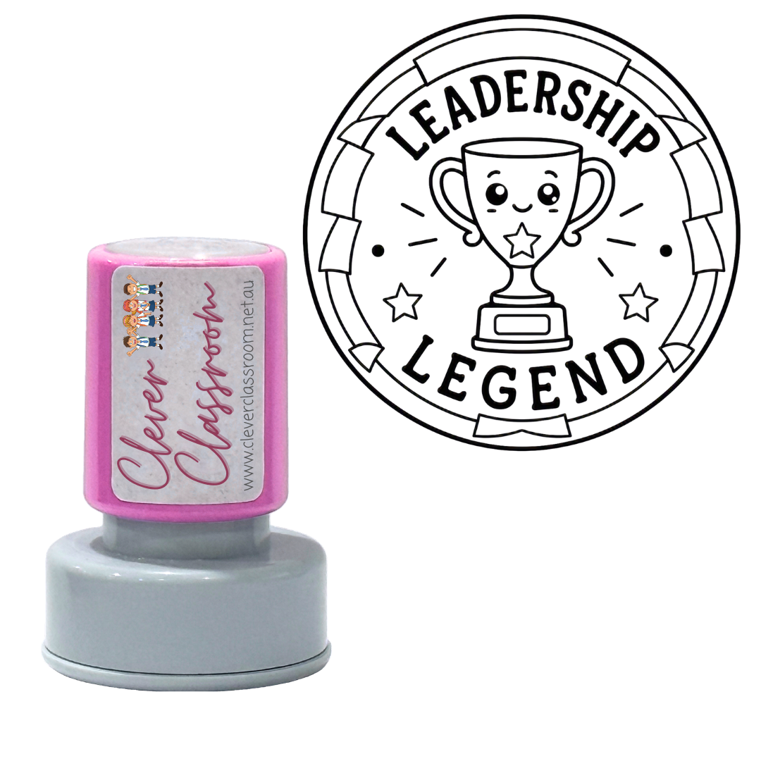 Leadership Legend Teacher Stamp 30mm round