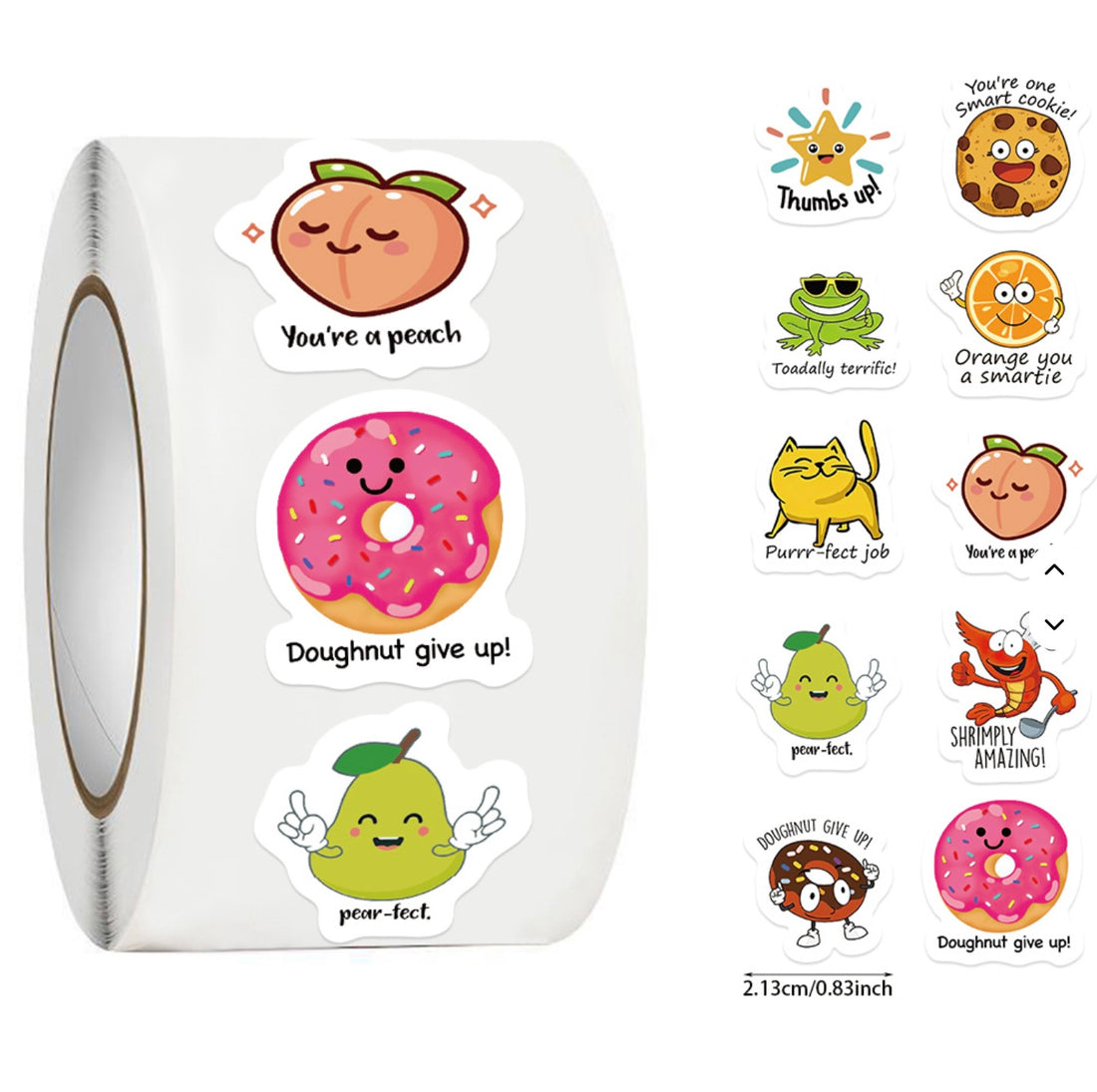 NEW! One Smart Cookie! Stickers 500 on a roll -  Colourful Teacher Merit Stickers