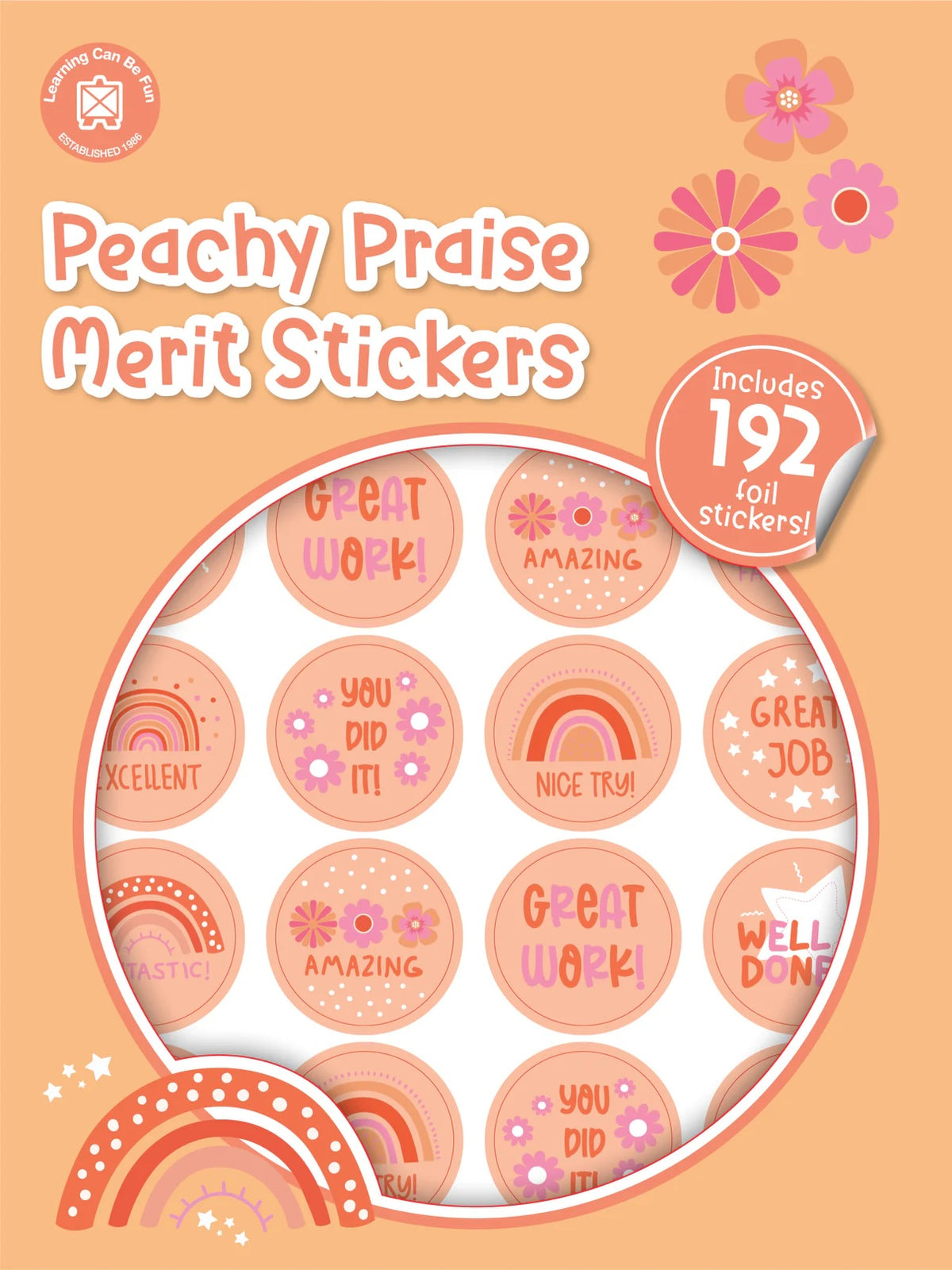 Peachy Praise Merit Sticker Book