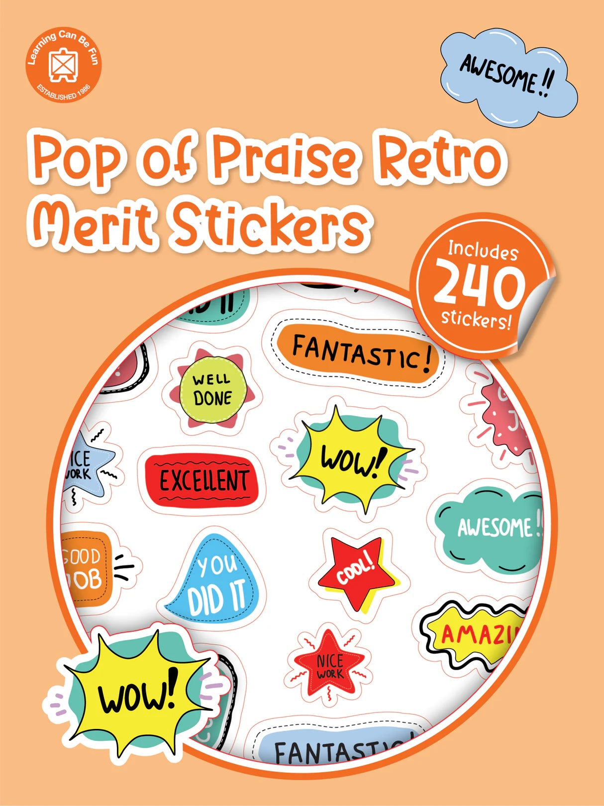 Pop of Praise Retro Merit Sticker Book
