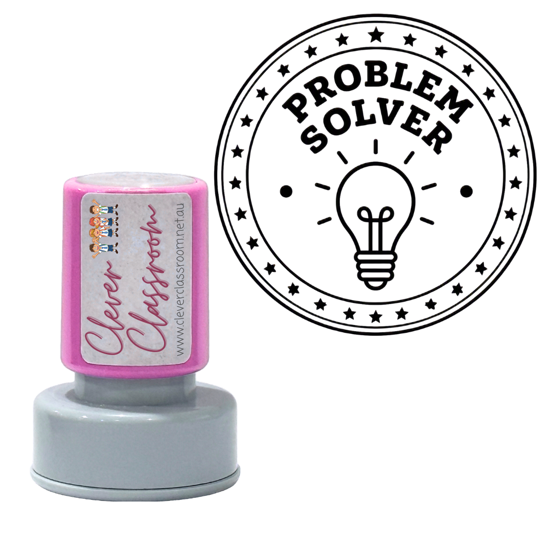 Problem Solver Teacher Stamp 30mm round