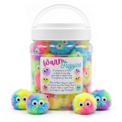 Rainbow Warm Fuzzies - Jar of 30 Warm Fuzzies