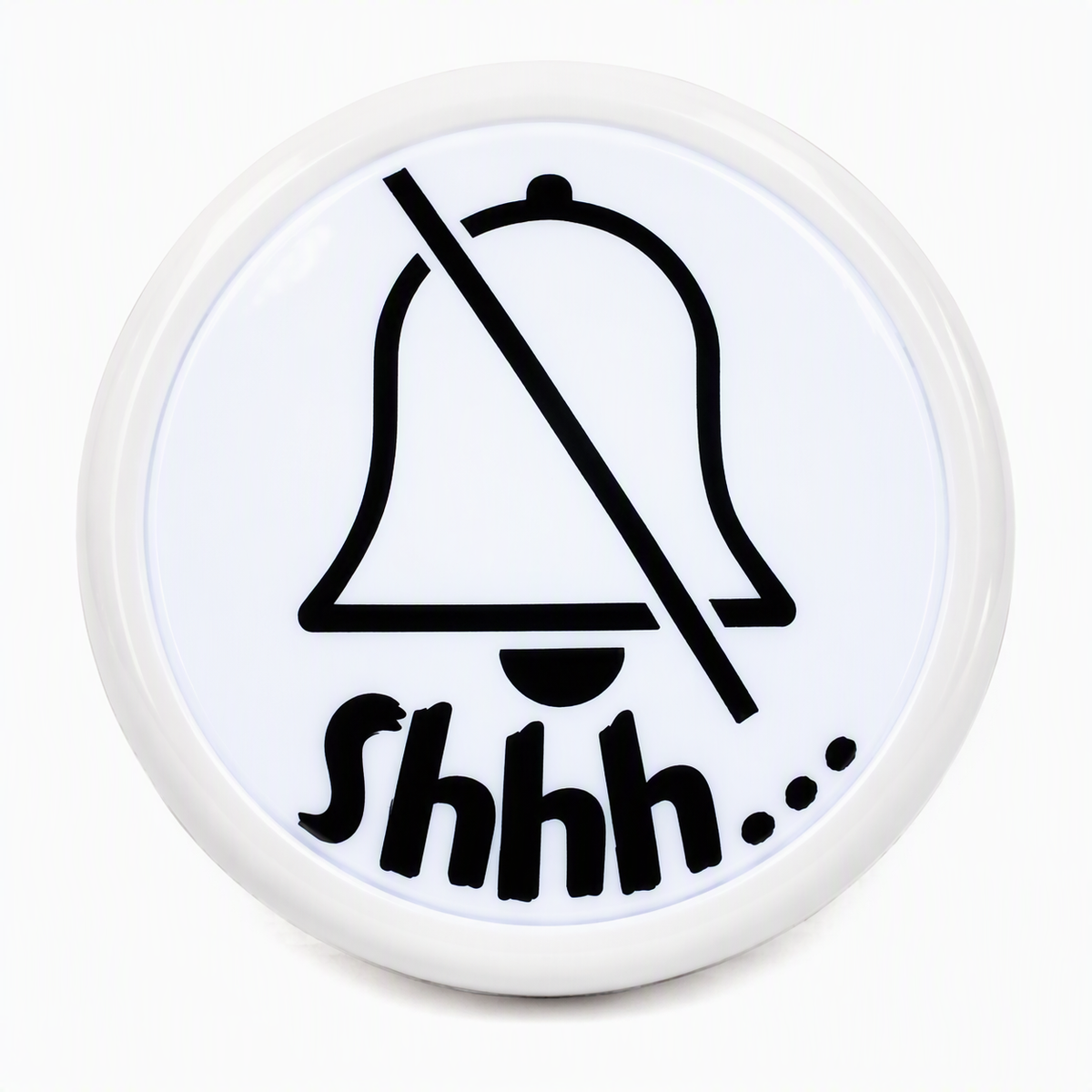 Silent symbol and "Shhh..." - Tap / Touch / Push Lights - 140mm / 5.5inch diameter