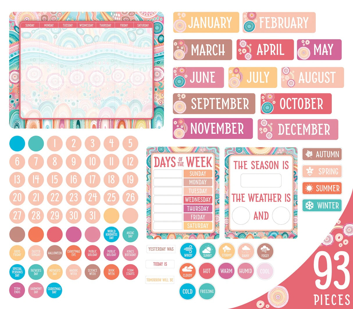 Sacred Country Calendar Bulletin Board Set