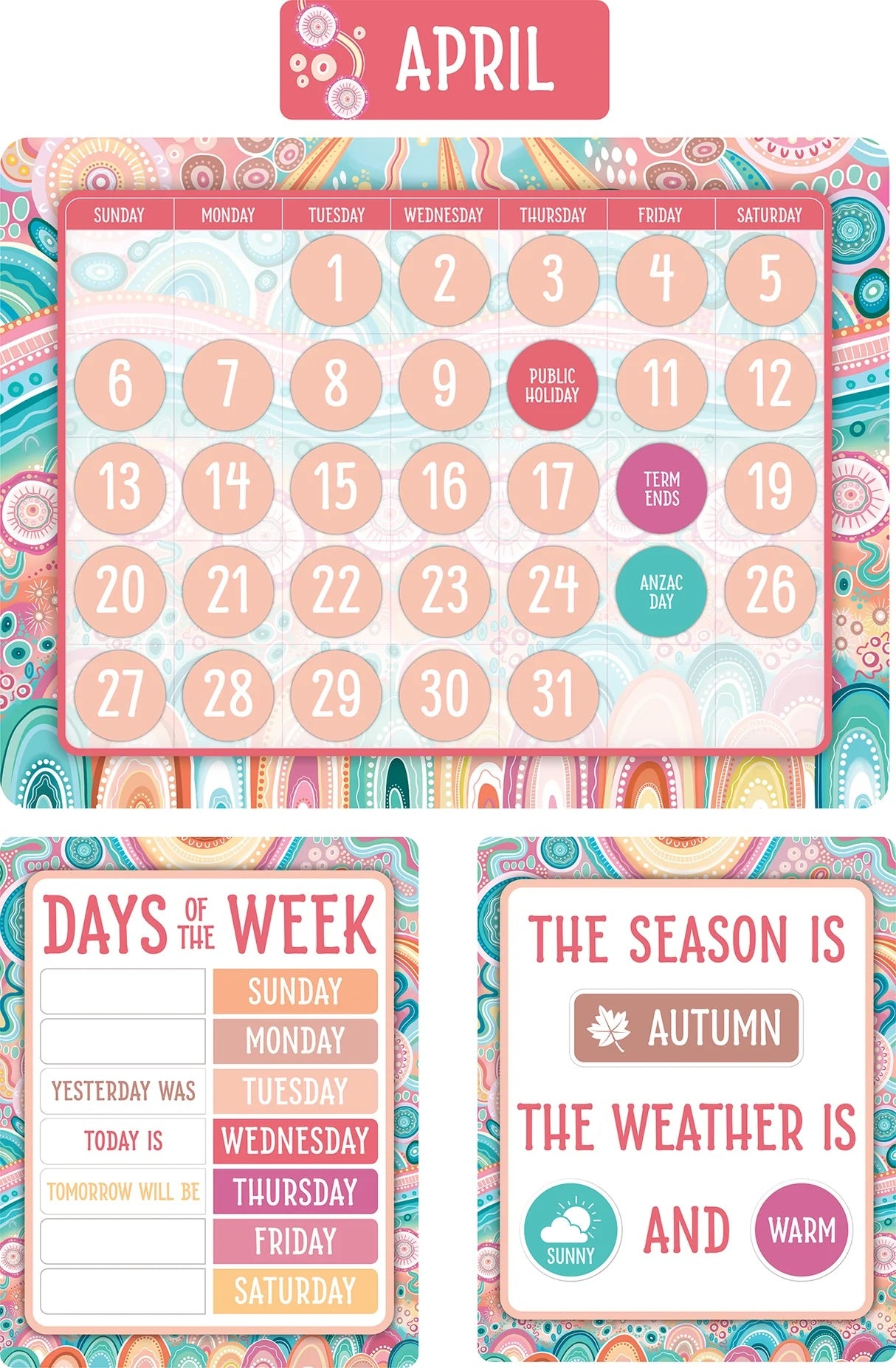 Sacred Country Calendar Bulletin Board Set