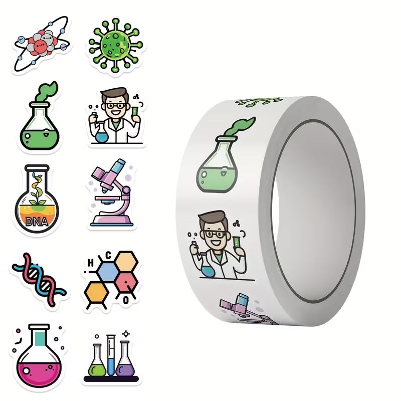 Science Stickers 500 on a roll