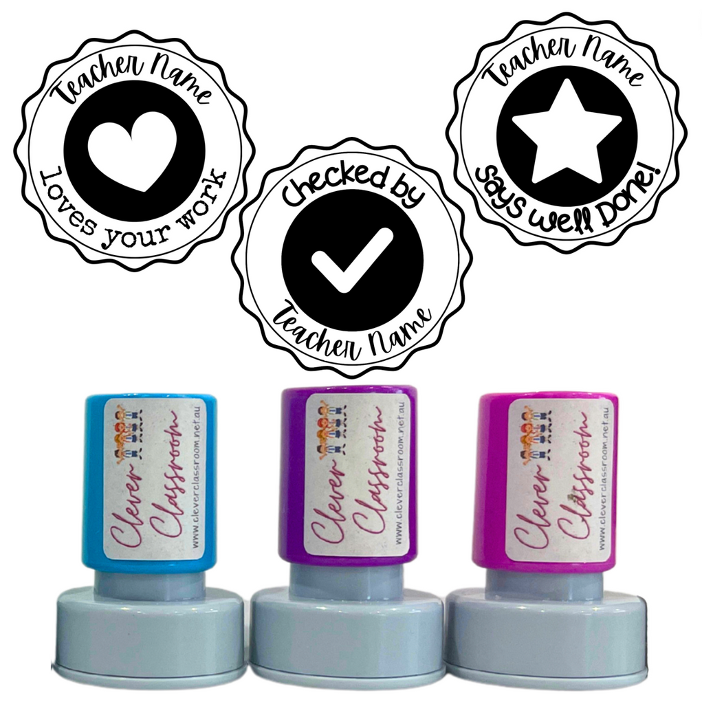 NEW! Stamp Set - 3 x Essential Faves Personalised Stamps 30mm