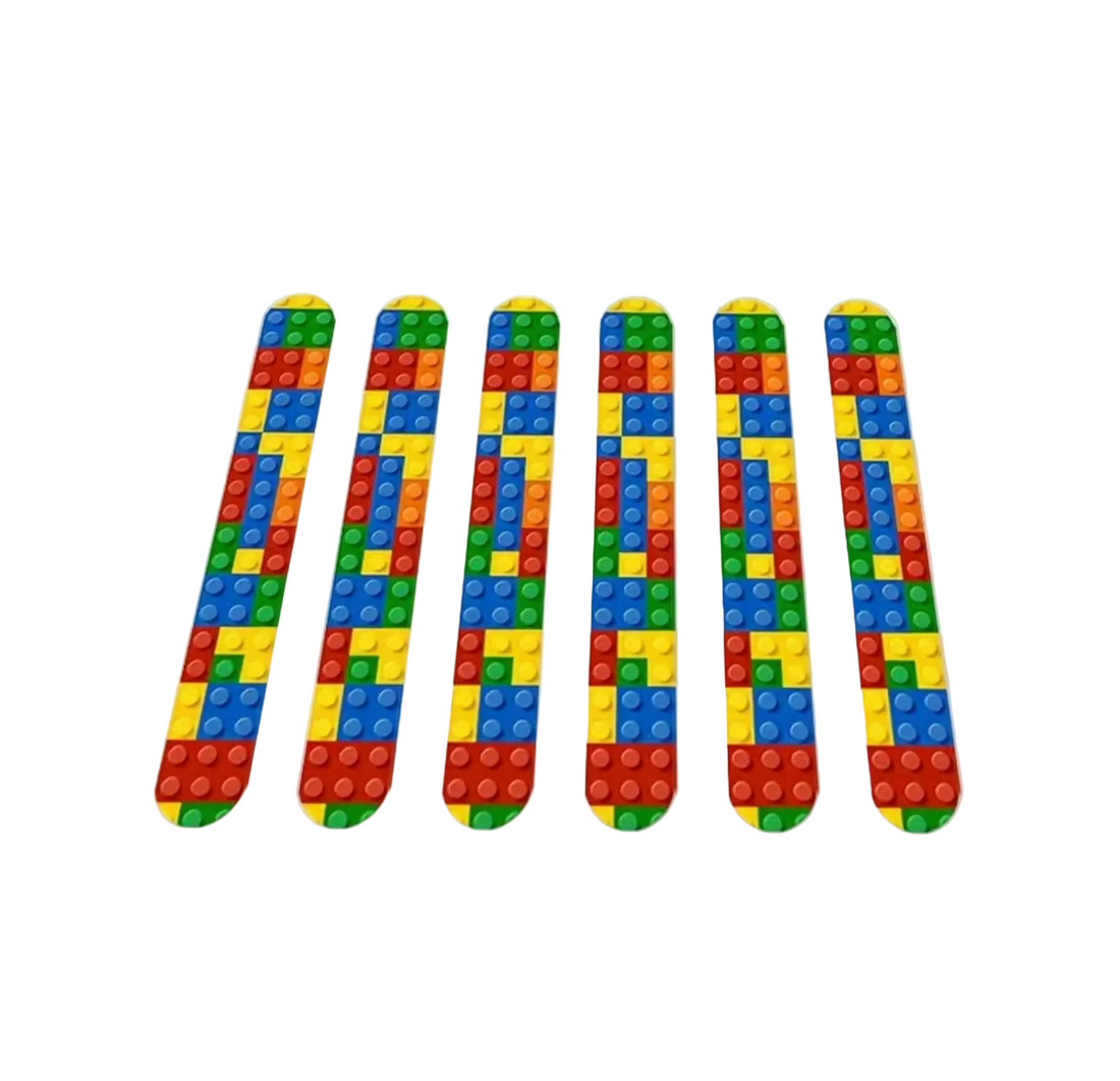 Blocks Slap Bracelets 6 Pack
