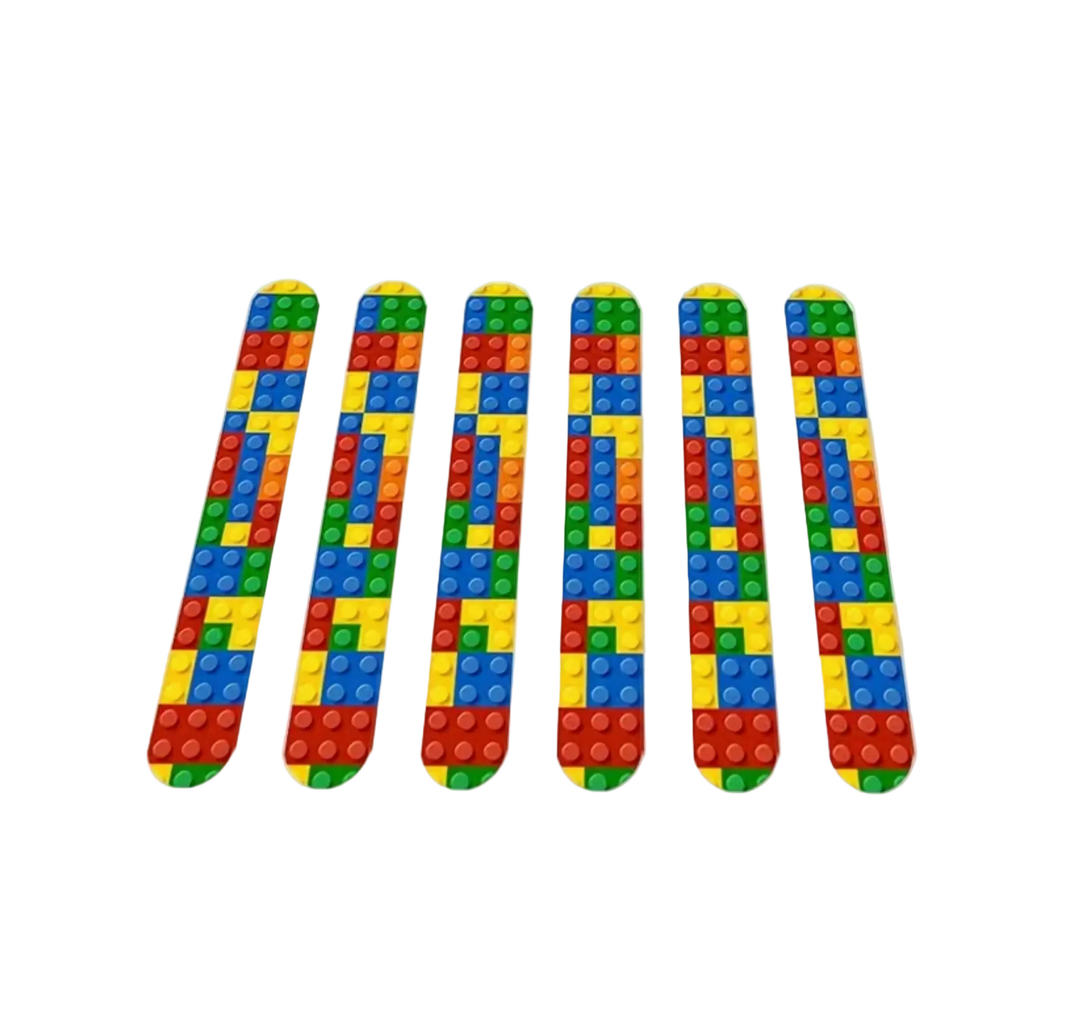 Blocks Slap Bracelets 6 Pack