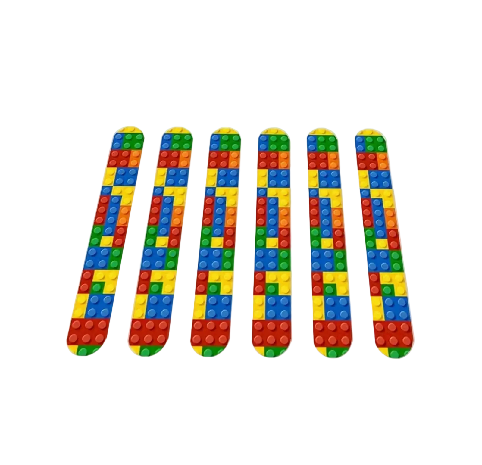 Blocks Slap Bracelets 6 Pack