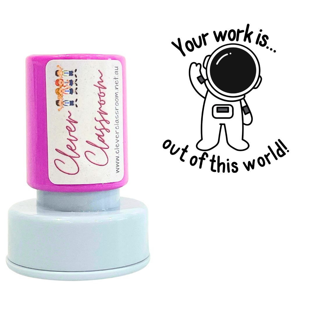Out of this world Teacher Stamp 30mm round