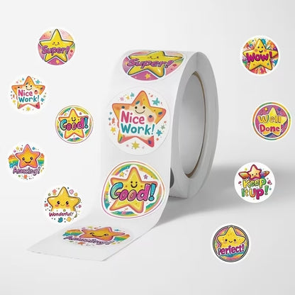 Super Stars Stickers 500 on a roll