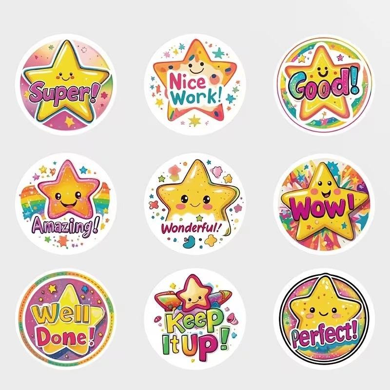Super Stars Stickers 500 on a roll