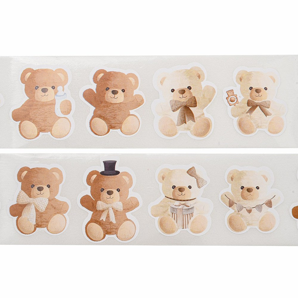 NEW! LARGE Teddy Bears 500 stickers on a roll