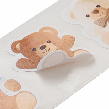 NEW! LARGE Teddy Bears 500 stickers on a roll