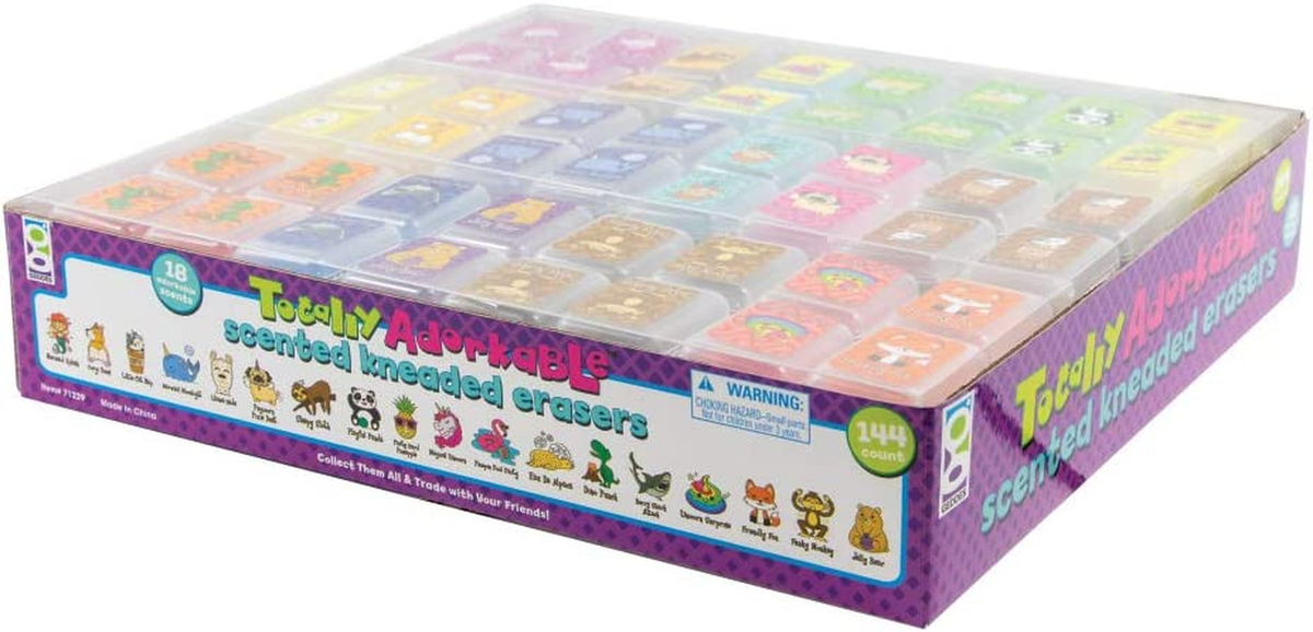 NEW! 18 Pack Totally Adorkable Scented Kneaded Erasers