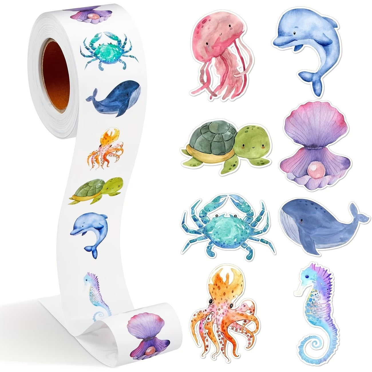 NEW! Under the Sea Award Stickers 500 on a roll